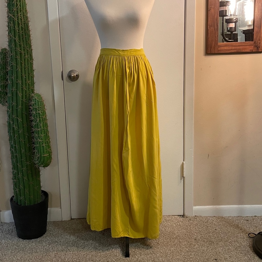 Forever 21 Gold Maxi Skirt